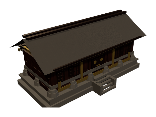 Rumah Belah Bubung — model 3D