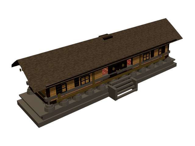 Rumah Betang — model 3D