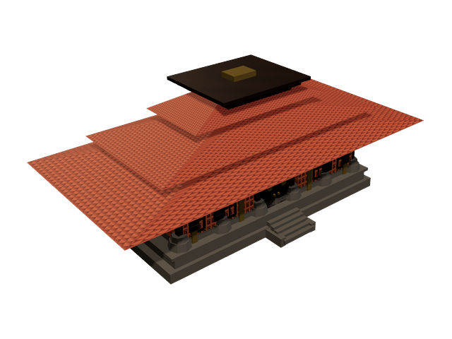 Rumah Joglo Jawa Timur — model 3D