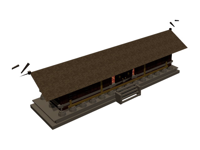 Rumah Lamin — model 3D