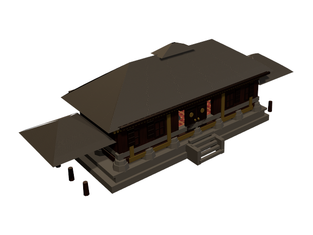 Rumah Selaso Jatuh Kembar — model 3D