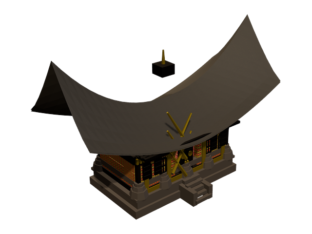 Tongkonan — model 3D